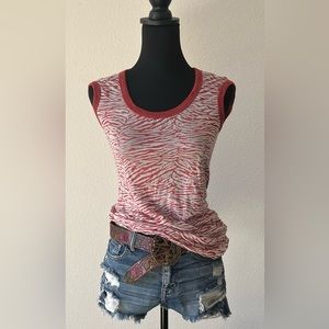 F21 Semi-Sheer TIGER print Tank szS